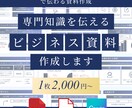 専門知識を伝えるビジネススライドを作成します 技術理解 × デザイン × 論理構成で伝わる資料を作成します イメージ1