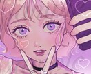 可愛くておしゃれなイラスト作成します SNS用のアイコンやヘッダーや1枚絵など୨୧ イメージ1