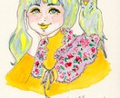 似顔絵描きます 手描き水彩で、お洒落でロマンチックにします！ イメージ2