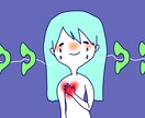 ダークでかわいいイラスト描きます ゆめかわ、病みかわいい、ダークデフォルメイラスト イメージ10