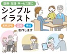 業務の流れをわかりやすく伝えるイラスト書きます 難しくなりがちな内容を親しみやすいイラストで直感的に伝える イメージ1