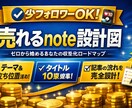 売れるnoteの設計図作ります “少フォロワーでも売れる”を前面に イメージ1