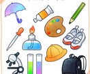かわいい水彩風のカットイラストを制作します 商用利用OK！メニュー表・パッケージ・動画コンテンツなどに イメージ6
