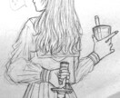 手描き創作イラスト(モノクロ)を選んで頂けます 同じ絵は無く全て手描き、全て1枚ものの貴方だけのイラストです イメージ3