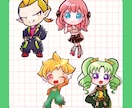 ポップで元気!!カラフルで可愛いミニキャラ描きます ステッカーやアクリルのグッズに最適。アイコン用も対応可能 イメージ5
