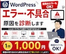 WordPressのエラー・不具合の原因診断します 突然のエラー・不具合もOK！原因と解決方法を確認します イメージ1