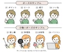 商用利用OK◎シンプル可愛い人物イラスト描きます 顔出しなしでもあなたらしさが伝わるイラストに仕上げます イメージ4
