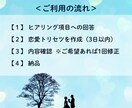 あなた専用の恋愛トリセツ作成します 恋に悩むあなた専用のオリジナル“恋愛地図” イメージ7