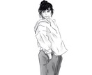 シンプルな似顔絵イラストを制作いたします 自分だけの特別な絵が欲しい方へ イメージ1