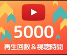 YouTube再生回数を＋5000拡散します 1再生の視聴時間30秒〜3分保持！減少保証30日間 イメージ1