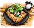 食品・食材・メニューイラストを描きます 50店舗さま以上に販売実績があります！まとめお値引きあり イメージ2