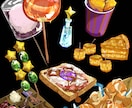 キラキラした小物、webなどに使える小物描きます 目を惹くキラキラのイラスト描かせていただいてます イメージ2