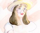 水彩でほんわりとアイコンを手書きで描きます アナログ画材でお写真描きます✾SNSのアイコンや、名刺に等に イメージ1
