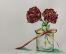 水彩画お描きします 似顔絵、ペット、お花、食べ物など イメージ3