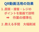 飲食店での仕事　QR動画化！最強ライブラリにします 厨房、接客、レジ等　教える手間を減らせます イメージ2