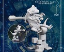 ガレージキット・フィギュアのモデリングします 人物や動物の有機形状の精緻なモデリングが可能です。 イメージ1
