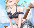 商用利用可！量産一枚絵【水着】を描きます ライバー活動をお手伝い！サムネ/パネル開け/おはV/アイコン イメージ10