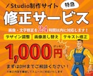 1000円！サイト画像の修正・差替えします STUDIOサイトの画像修正・テキスト変更も対応します イメージ1