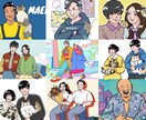 らしさを詰め込み昭和レトロでポップな似顔絵描きます アイコン、ウェルカムボード、サプライズなどにおすすめです イメージ1