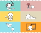 note見出し画像・ヘッダー用ネコイラスト描きます 記事内容に合うネコ見出し画像でシンプルながら個性ある記事に イメージ7