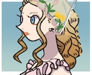 おしゃれでかわいい人物画描きます ポップで可愛い人物画 SNSアイコンなどにいかがですか イメージ2