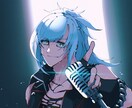オリジナルキャラ/似顔絵描きます 厚塗り風、アニメ塗り風、ライブ風のイラストはいかがですか？ イメージ1