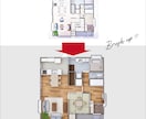 高品質・ハイクオリティ！3Dの間取り図に変換します ◆既存の間取り図面を３Dビジュアル化！賃貸業・不動産業・民泊 イメージ2