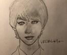 あなたの魅力的な似顔絵描きます 写真をもとに鉛筆画で味のある、線画のような似顔絵描きます。 イメージ2
