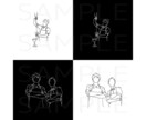 写真を元にシンプルな白黒イラストを作成します 写真と質問テンプレートと一緒にまずはお問い合わせください。 イメージ4