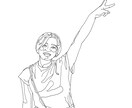 大切な写真をシンプルな線画イラストでお届けします 真心こめた線で描く、心に残る一枚 イメージ1