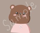 5個セットでシンプルな可愛いイラストを作ります 人、動物、食べ物、いろんな物でも！ イメージ2