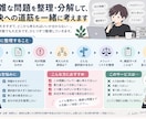 複雑な問題を整理・分解し、解決へ道筋を考えますます 複数の問題が絡み合った状況を一緒に整理します イメージ1