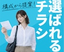 構成から提案！集客につながるチラシを作ります まとまっていなくても大丈夫。目的から一緒に作ります イメージ1