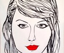筆ペンで似顔絵描きます 私にしか出せないタッチの似顔絵を！！ イメージ2
