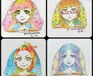 SNS等の人物アイコン描きます 色鉛筆･アクリル絵具を用いて優しいテイストのイラストを制作☆ イメージ5