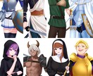 ご自身をキャラ化も！華やかな似顔絵を制作いたします アイコンから全身まで◎クリスマスプレゼントにも♪ イメージ4