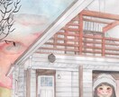 漫画風似顔絵❇︎漫画扉絵みたいな似顔絵提供します 大切な場所で大事な道具や物に囲まれた似顔絵イラスト イメージ2