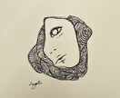 独特な世界観のイラストを描きます キャンバスや色紙にイラストを描きます。 イメージ6