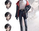 TRPG/ゲーム等の立ち絵制作します 表情差分3種無料　美麗寄り厚塗り風イラスト イメージ3