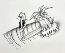 サーフィン系のデザイン制作します デジタル画、アナログ画等幅広く対応できるよう努めます。 イメージ1