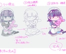 キラキラ彩色！ かわいいデフォルメキャラを描きます コンカフェ•メイドカフェなどのグッズに！ イメージ3