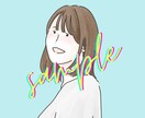 アイコンや待ち受けに！シンプル可愛い似顔絵描きます SNSアイコンや、ご家族の記念としても◎線画×水彩風イラスト イメージ8