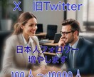 X（旧Twitter）日本人フォロワー増やします 《最安級》Xの日本人フォロワー100人増ほぼ減少なし イメージ1