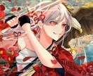 和風で魅力的な女の子を描きます ヘッダー・アイコン・表紙や動画のサムネイルに映える1枚を。 イメージ1