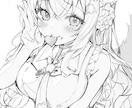 キラキラちゅるんとしたラフ画描きます ラフ画でも絵力がたっぷりです！ イメージ1