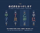 命式表つき。根拠の見える四柱推命の鑑定をします 命式表つき。根拠の見える四柱推命の鑑定です。 イメージ2