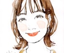 豊かな滲み表現で似顔絵を透明水彩画で描きます 原画納品。記念日やプレゼントに！2L判のみ額縁付 イメージ6