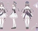 可愛い・綺麗な女の子のキャラクターデザイン承ります 3面図、コテシ等にも対応しております！ イメージ3