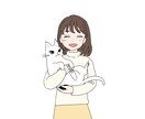 あなたとペットのイラスト描きます あなたとかわいいペットのシンプルイラストをお届けします イメージ1