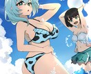 基本的にどんなイラストでも承っております アイコン絵から１枚絵、立ち絵なんかも大丈夫です！ イメージ1
